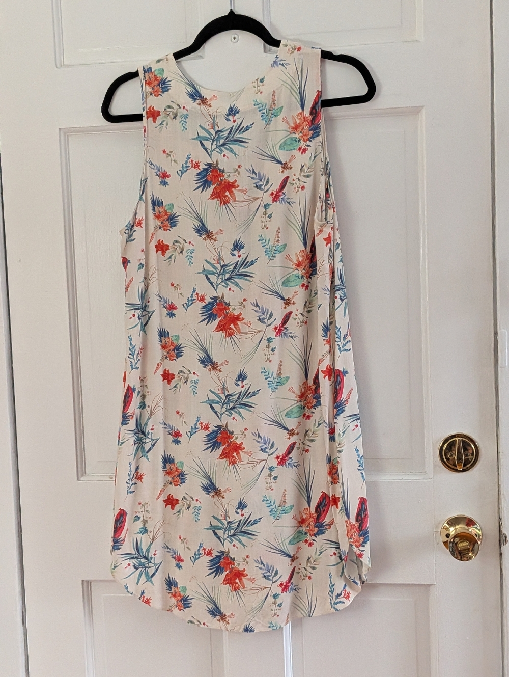 Amanda Uprichard Floral Lace-Up Shift Dress 100% Viscose Size M - Picture 5 of 5